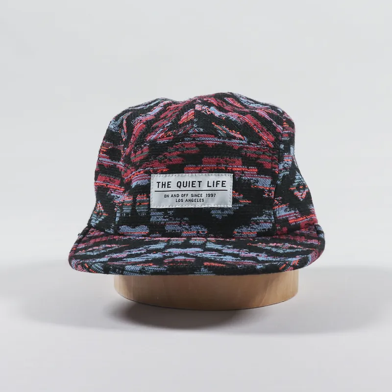 The Quiet Life Tapestry 5 Panel Camper Hat Black-2