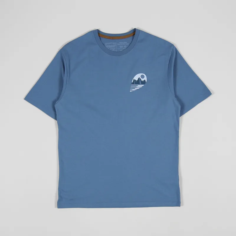 Patagonia Tube View Organic T Shirt Pigeon Blue-1