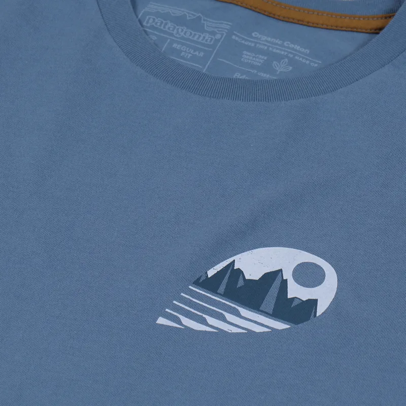 Patagonia Tube View Organic T Shirt Pigeon Blue-5