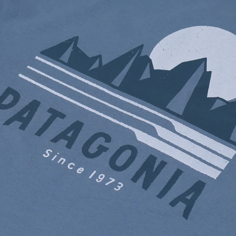 Patagonia Tube View Organic T Shirt Pigeon Blue-4