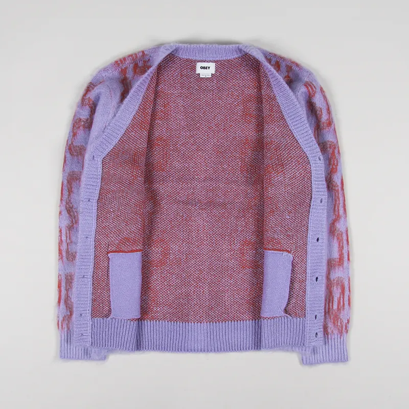 Obey Temple Cardigan Digital Violet