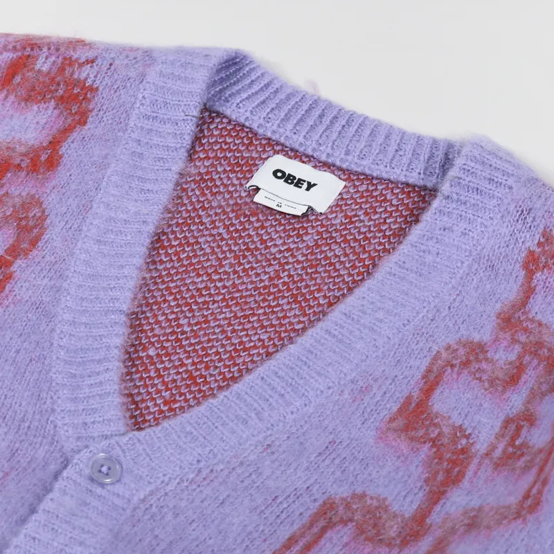 【中古】OBEY 22AW TEMPLE CARDIGAN Obey Temple Cardigan - Black | Garmentory