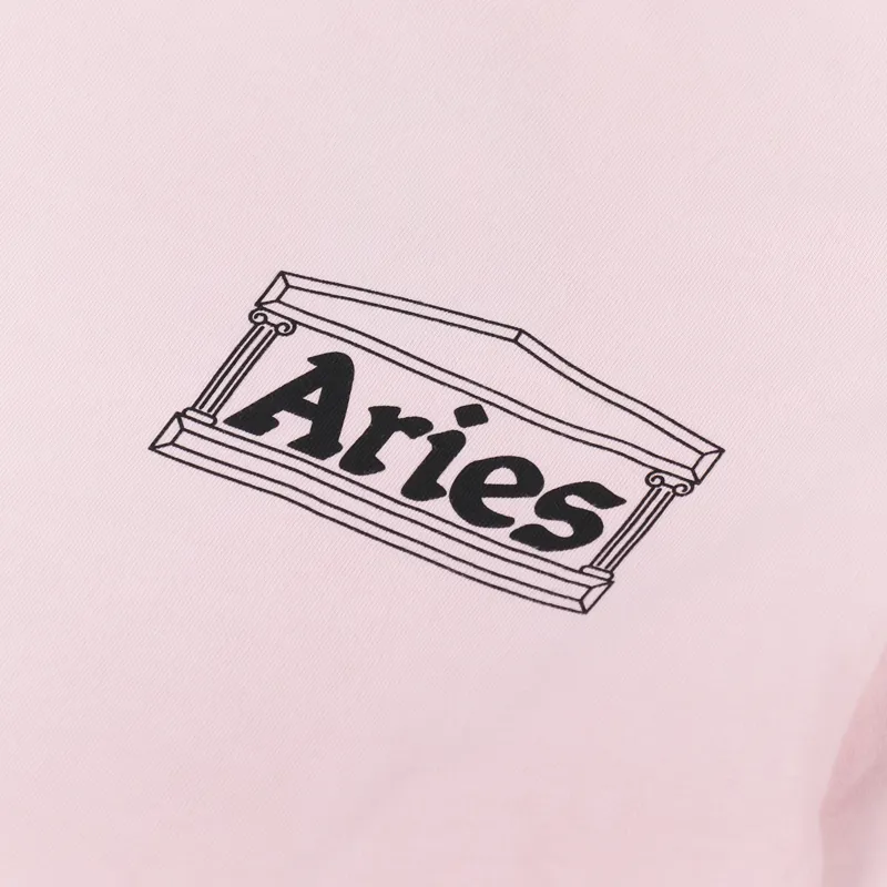 Aries Temple Long Sleeve T Shirt Pink-5