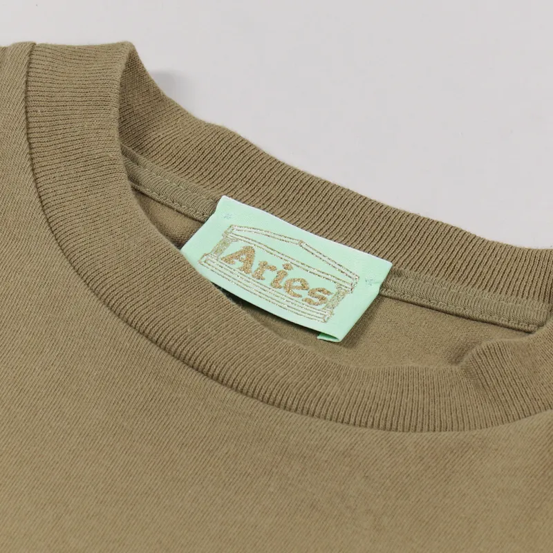 Aries Temple Long Sleeve T Shirt Olive-6