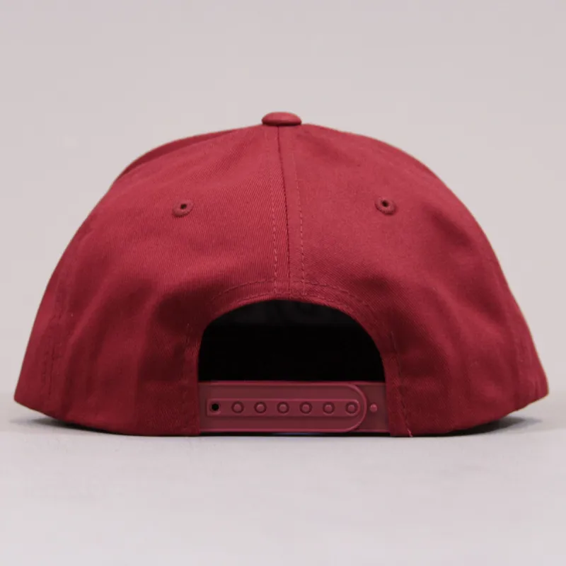 Obey The City Snapback Cap - Burgundy-3