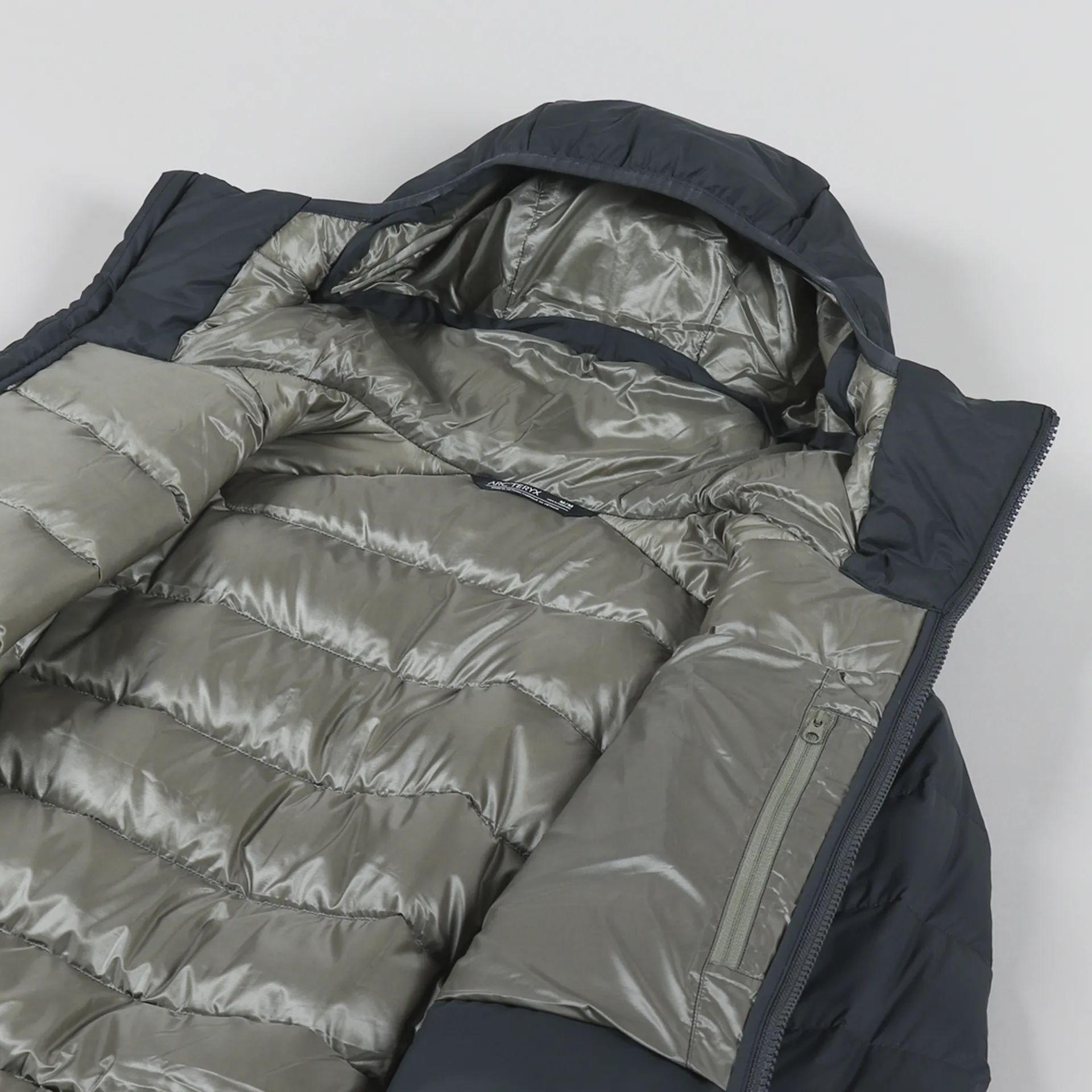 Arcteryx Mens Insulated Thorium AR Hoodie Glitch Grey Jacket