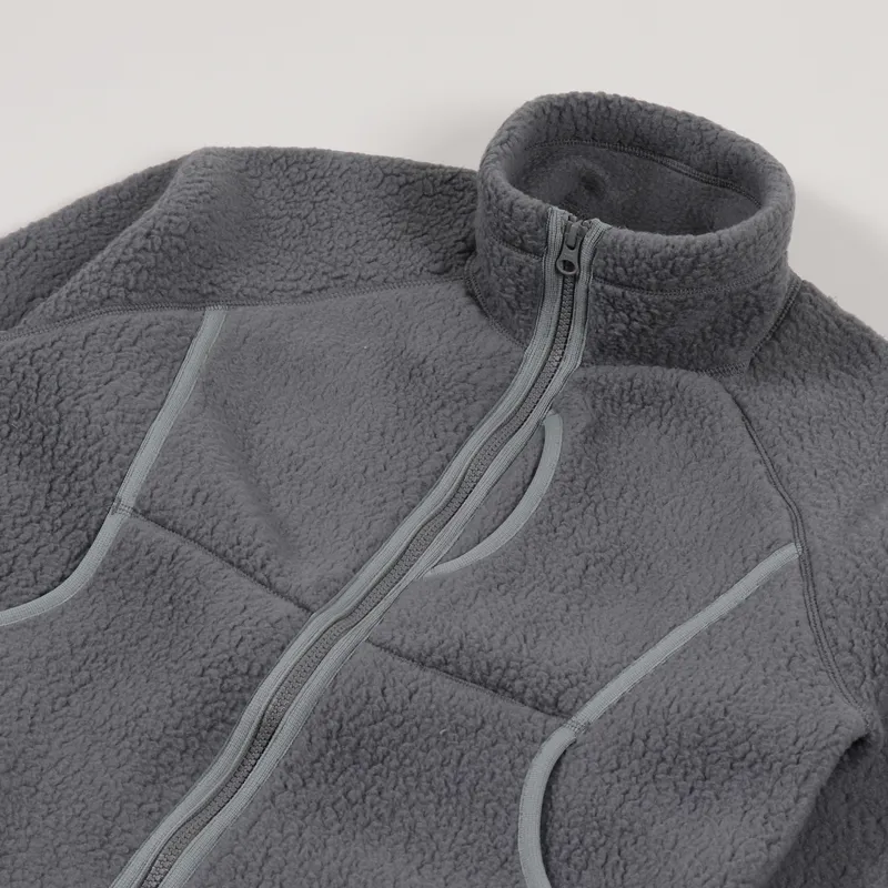 And Wander Grey Boa Recycled Fleece Jacket