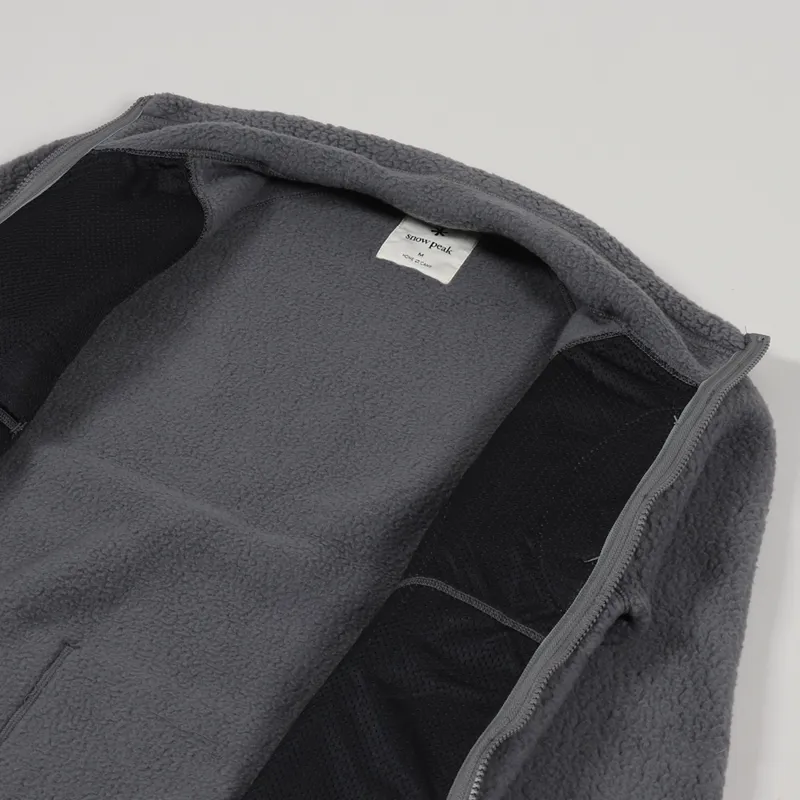 Snow Peak Thermal Boa Fleece Jacket Grey-4