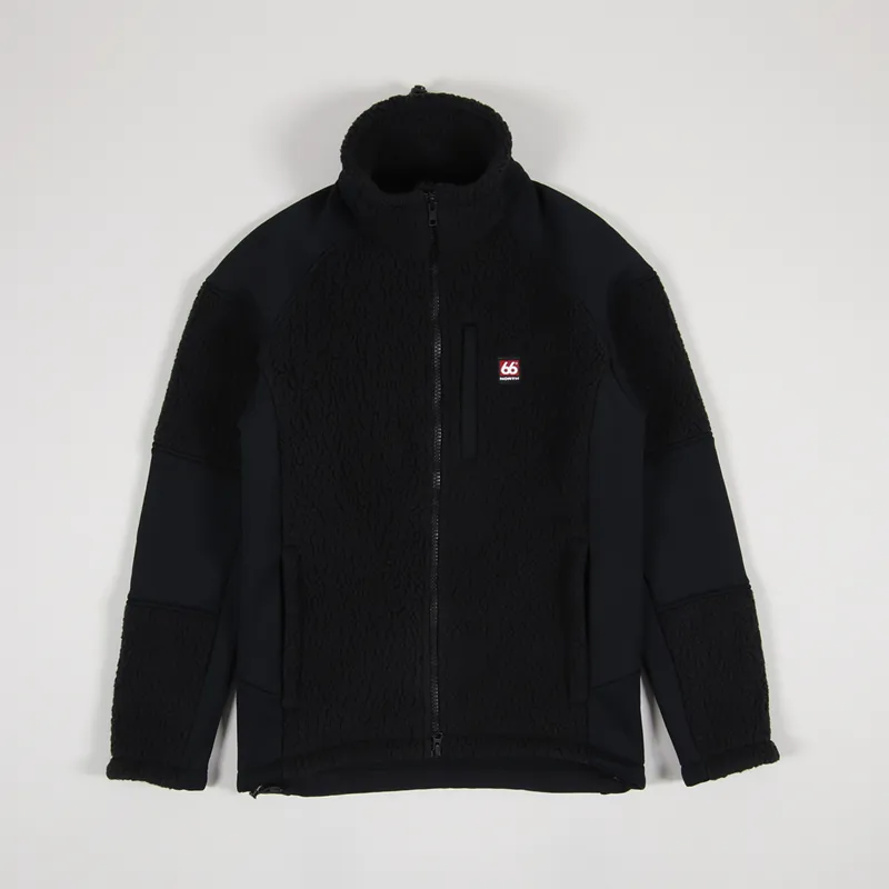 66 North Tindur Technical Shearling Jacket Black
