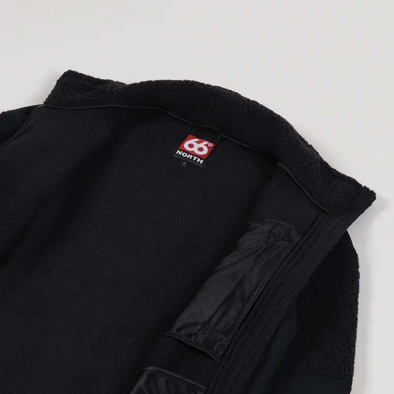 66 North Tindur Technical Shearling Jacket Black-5
