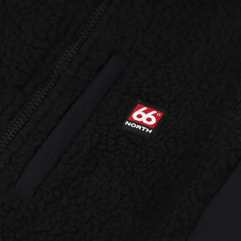 66 North Tindur Technical Shearling Jacket Black-6