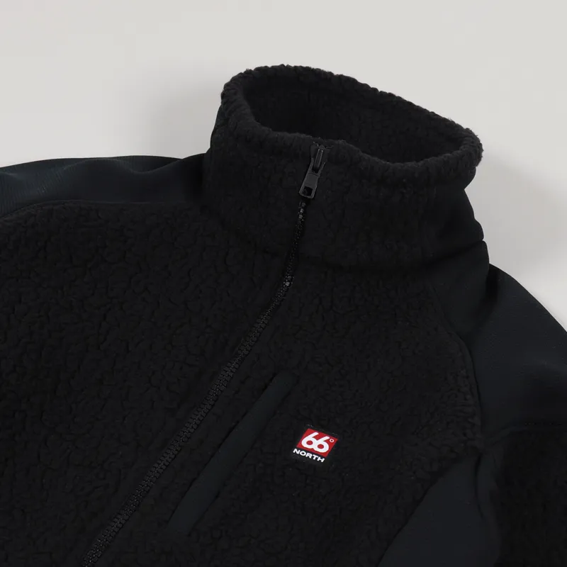 66 North Tindur Technical Shearling Jacket Black-3