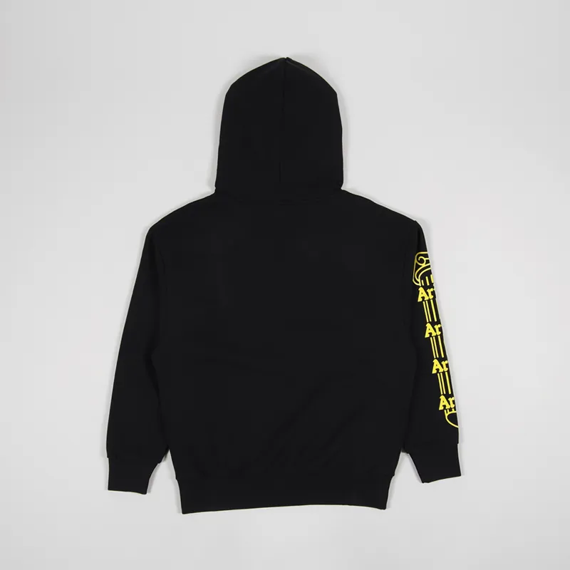 Aries Arise Mens Graphic Temple Logo Pullover Hoodie Black