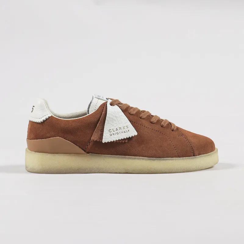 Clarks Originals Mens Tennis Tormatch Shoes Dark Tan Suede