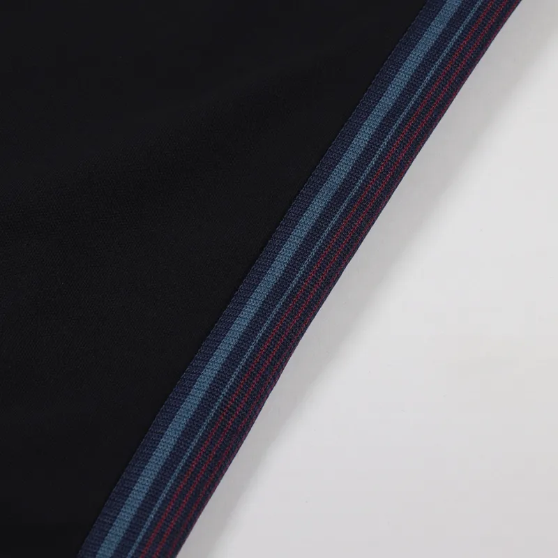 Fred Perry Taped Zip Neck Polo Shirt Black-5