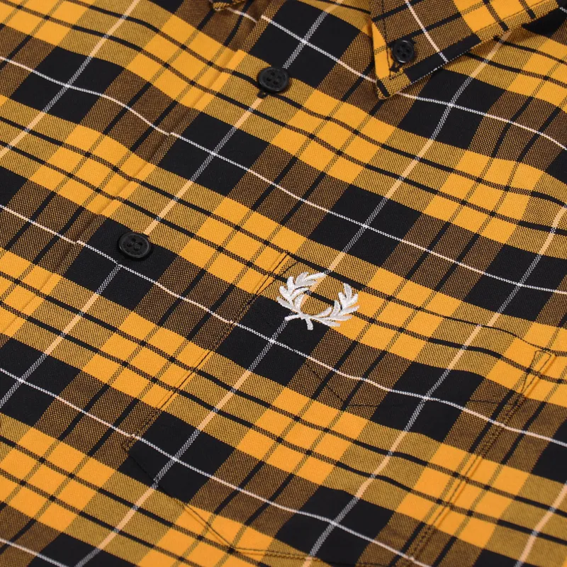 Fred Perry Tartan Oxford Shirt Amber-4