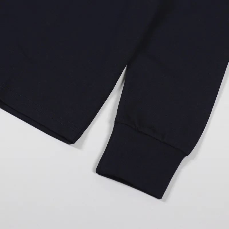 Fred Perry Long Sleeve Twin Tipped T Shirt Navy-5