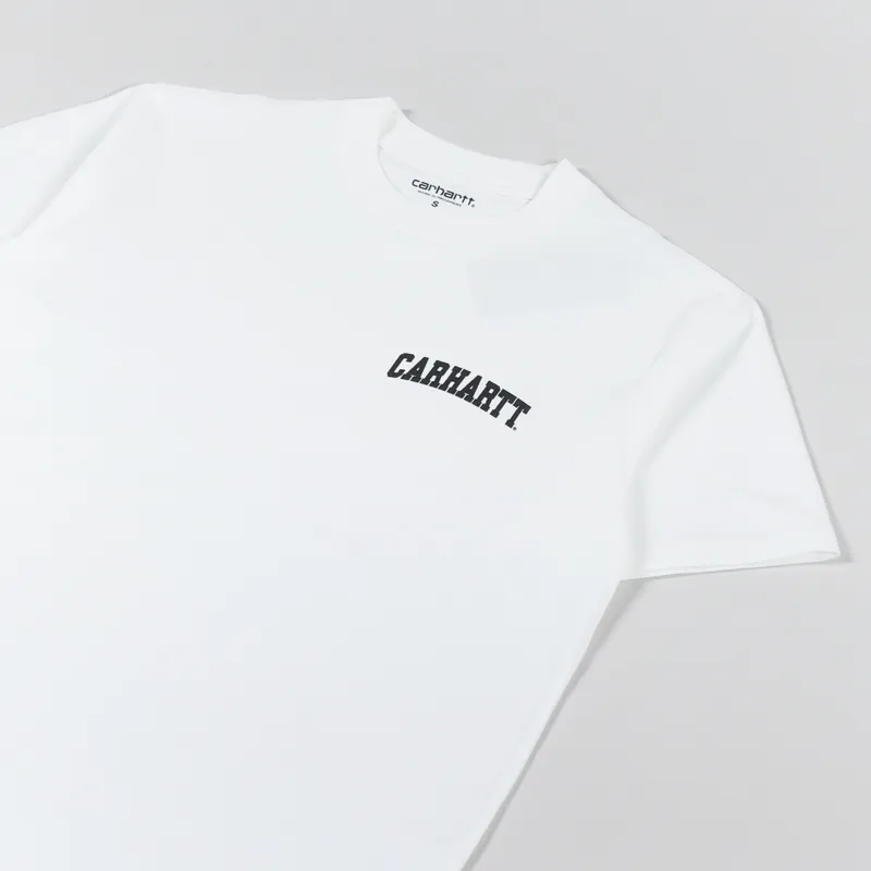 Carhartt WIP University Script T Shirt White Black-2