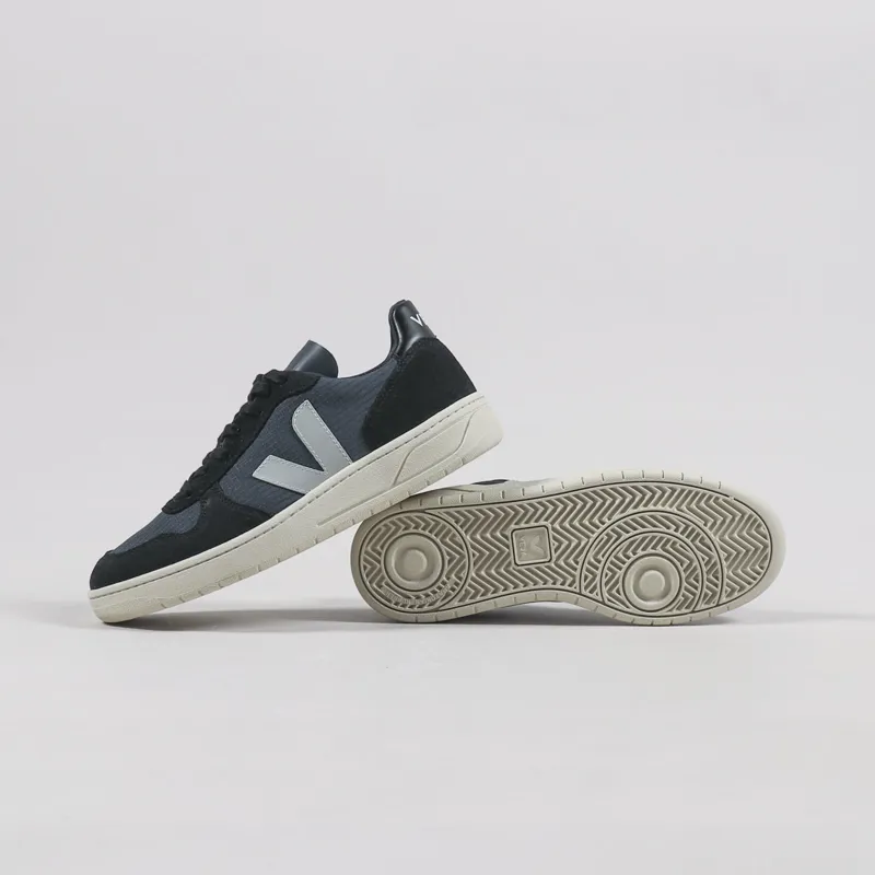 Veja V-10 Ripstop Shoes Nautico Oxford Grey Black-1