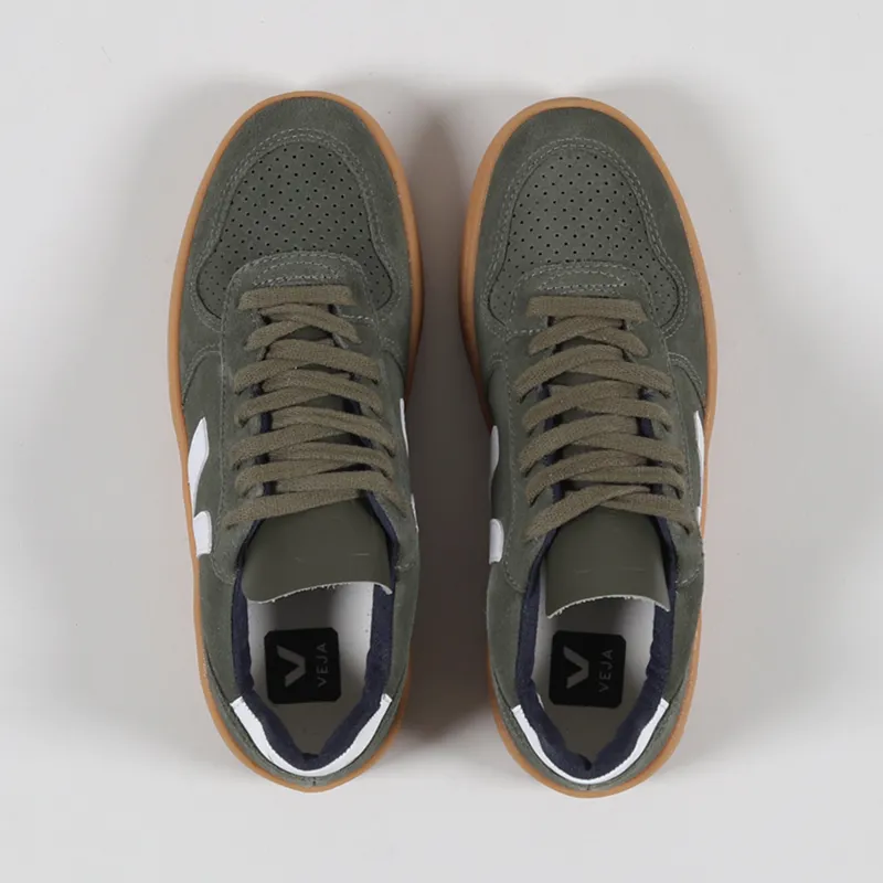 Veja V-10 Suede Shoes Mud White Gum Sole-3