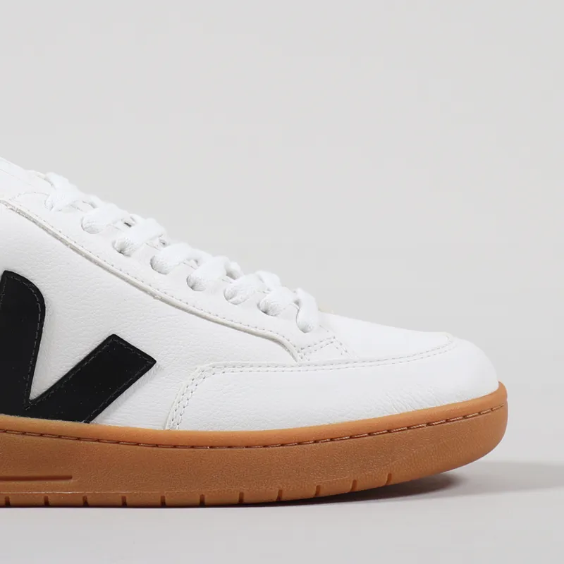 Veja V-12 Easy Shoes Extra White Black Gum Sole-6