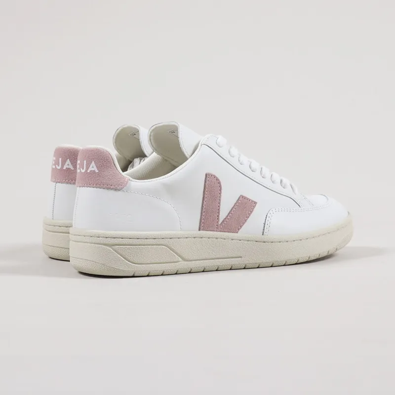 Veja Womens V-12 Leather Shoes Extra White Babe-2