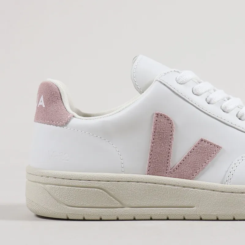 Veja Womens V-12 Leather Shoes Extra White Babe-5