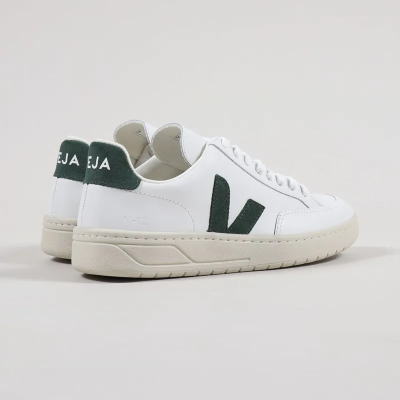 Veja Womens V-12 Leather Shoes Extra White Cyprus-2
