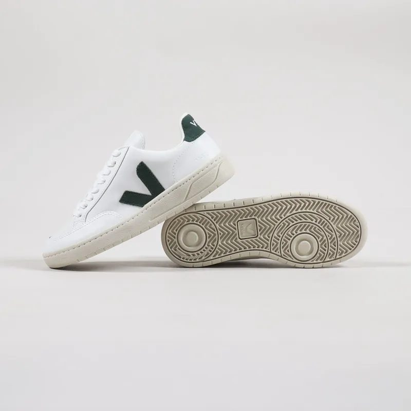 Veja Womens V-12 Leather Shoes Extra White Cyprus-1