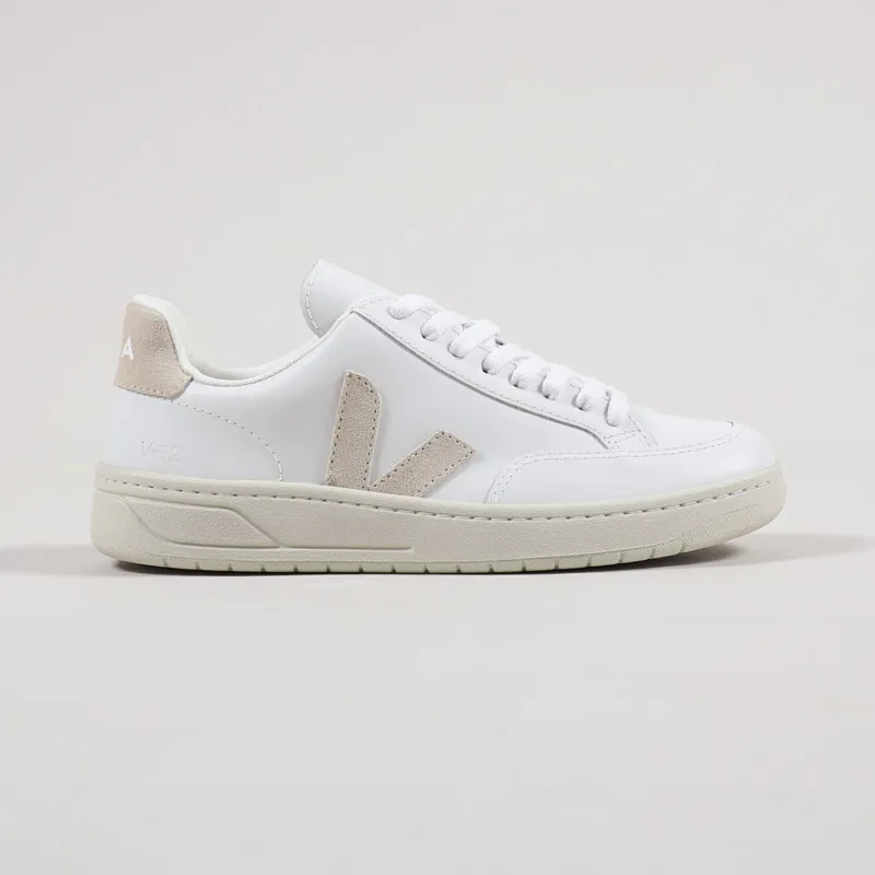 Veja Womens V-12 Leather Shoes Extra White Sable-4