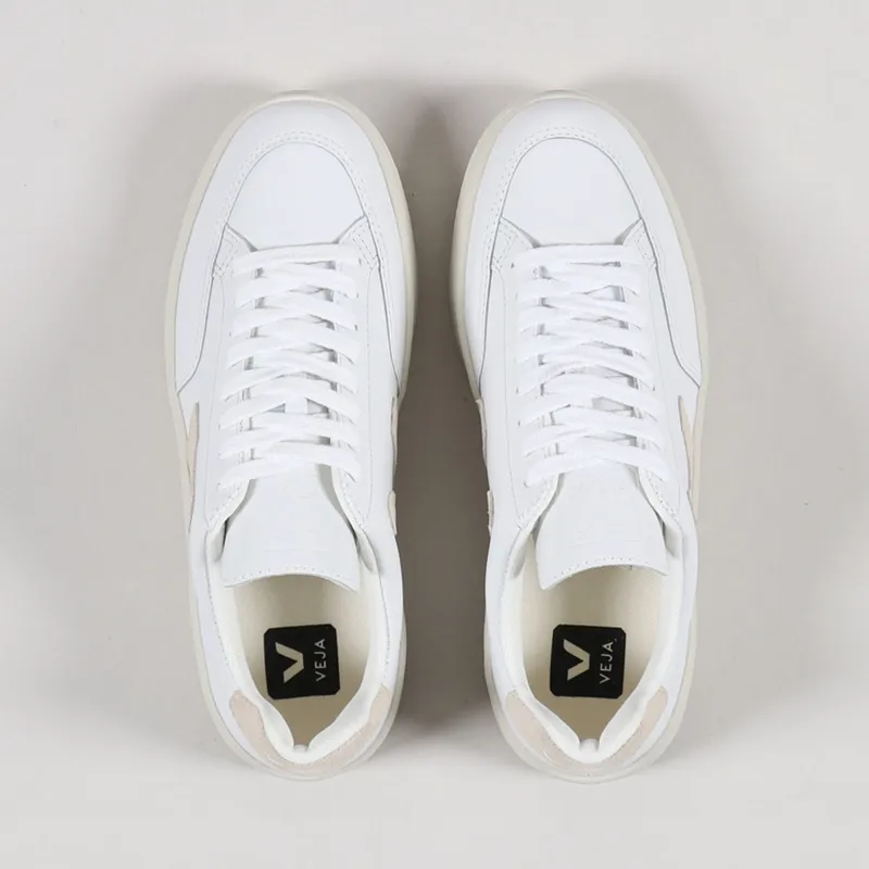 Veja Womens V-12 Leather Shoes Extra White Sable-3