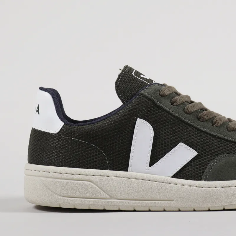 Veja V-12 B-Mesh Shoes Olive White-5