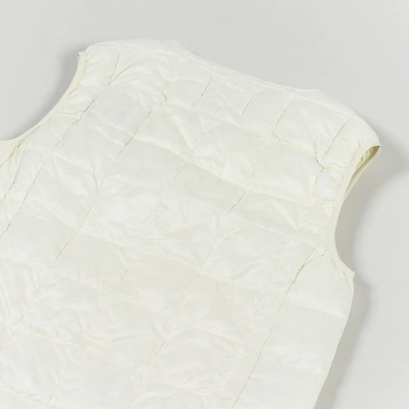 Taion V Neck Button Down Vest Off White-5