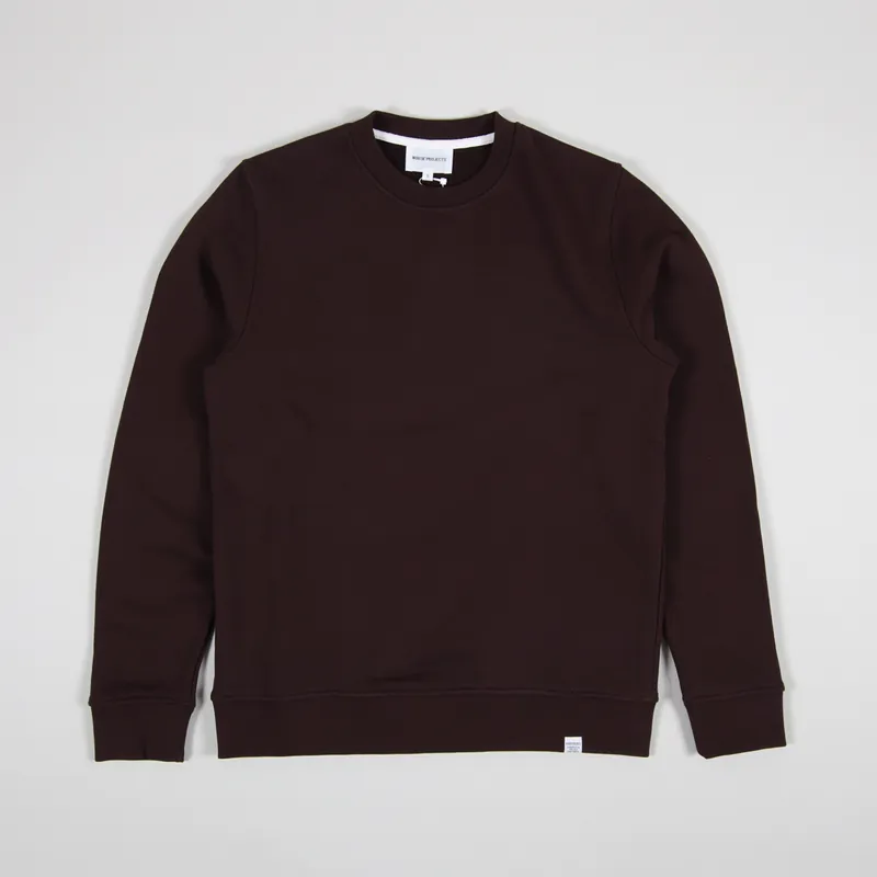 Norse Projects Vagn Classic Crew Sweat Eggplant Brown