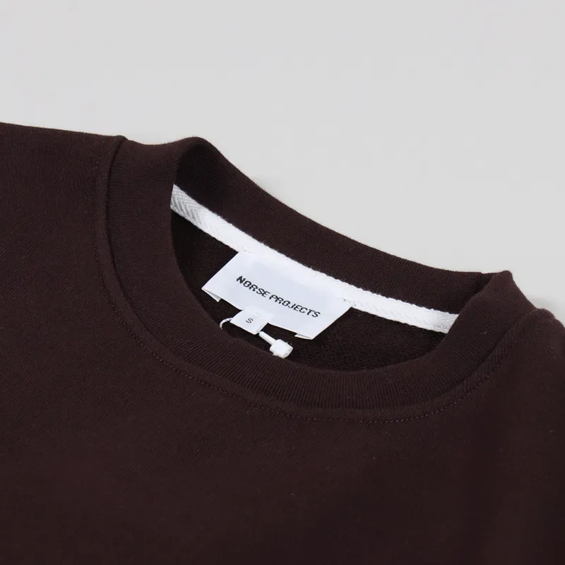 Norse Projects Vagn Classic Crew Sweat Eggplant Brown-2