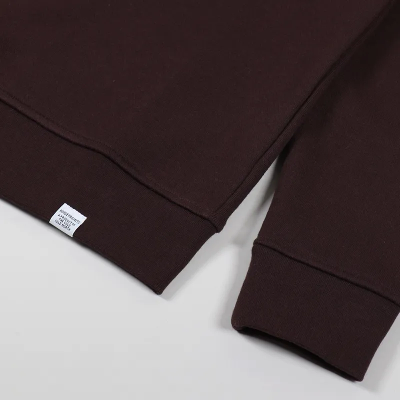 Norse Projects Vagn Classic Crew Sweat Eggplant Brown-3