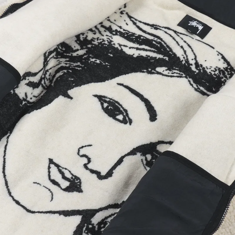 Stussy Venus Jacquard Sherpa Jacket Natural-7