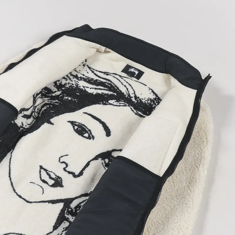 Stussy Venus Jacquard Sherpa Jacket Natural-4