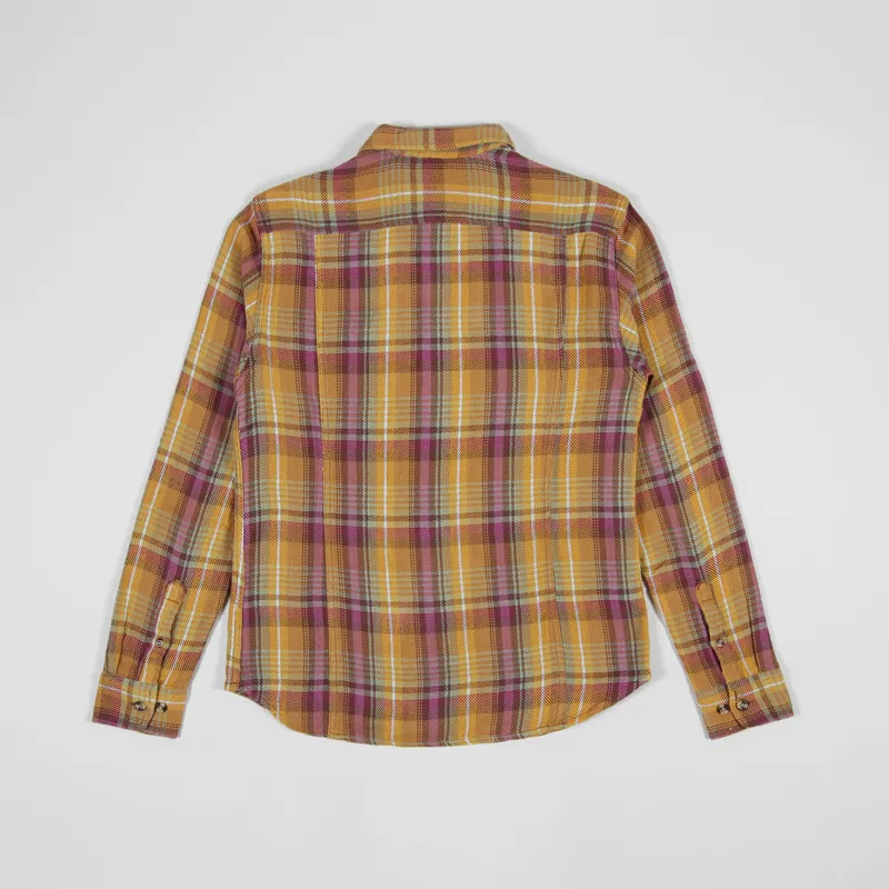 Corridor Vibrant Flannel Shirt Pink Mustard-1