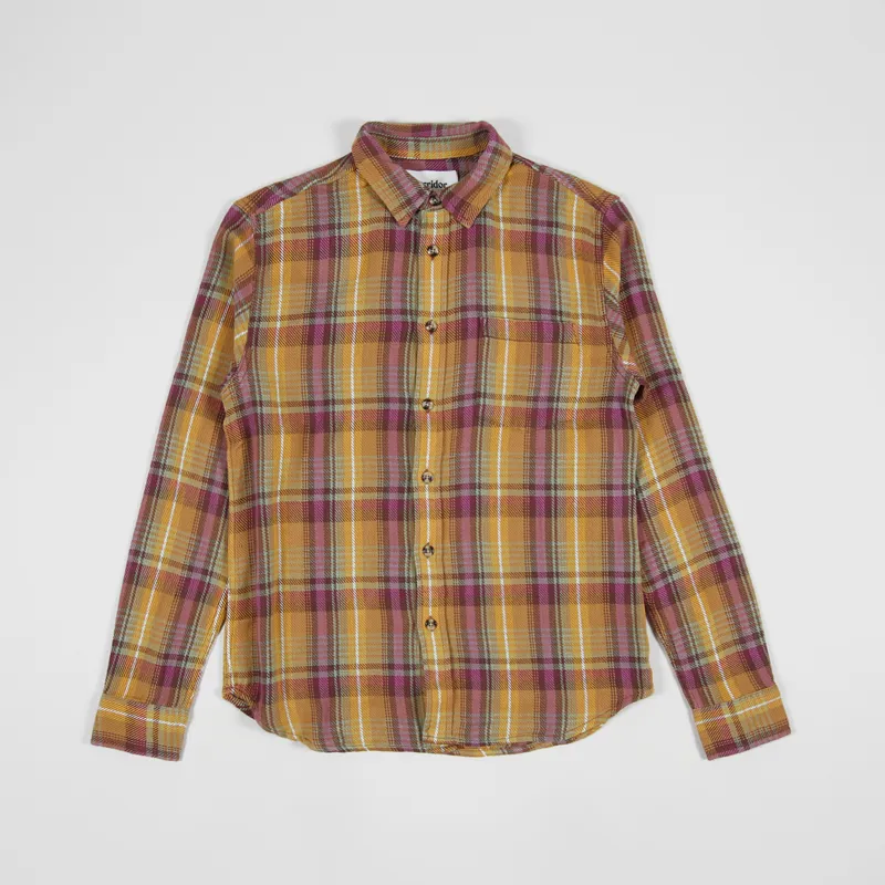Corridor Vibrant Flannel Shirt Pink Mustard