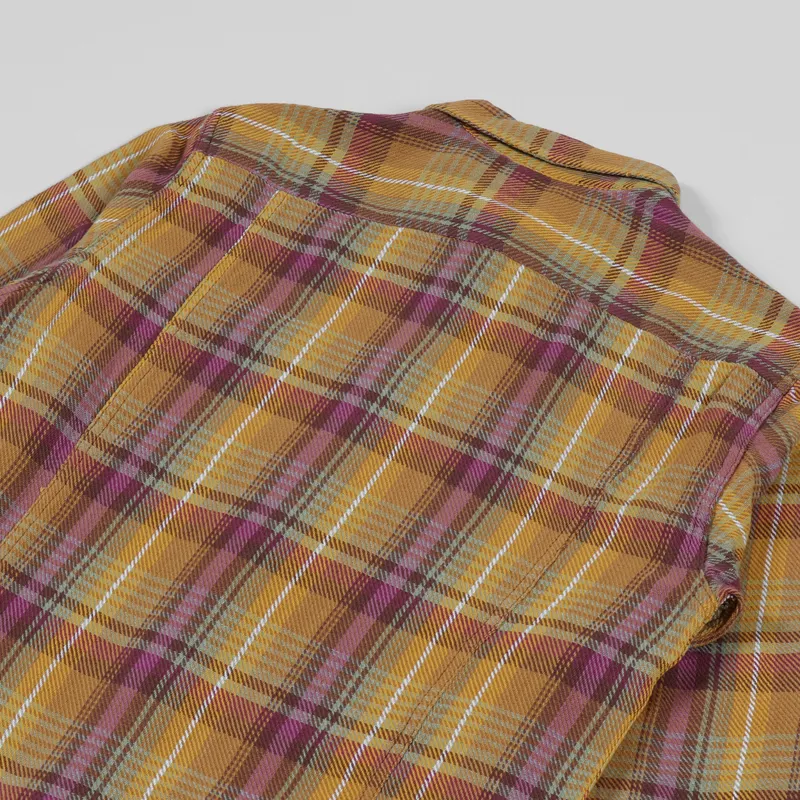Corridor Vibrant Flannel Shirt Pink Mustard-3