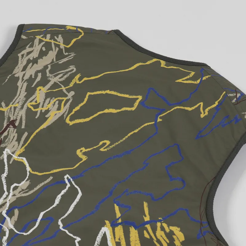 Wood Wood Victor Vest Green AOP-5