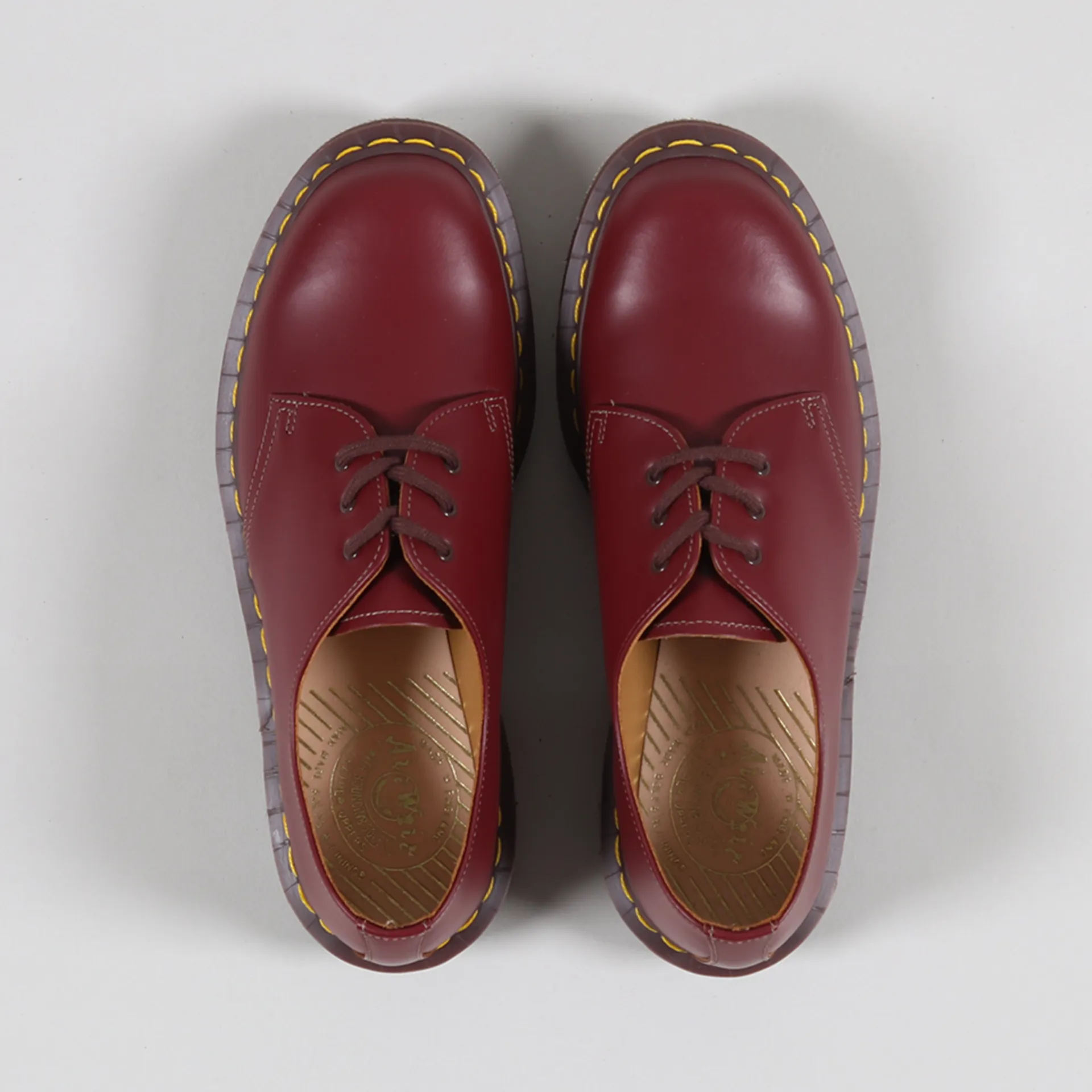 Dr Martens Mens Made In England Vintage 1461 Shoes Oxblood Quilon