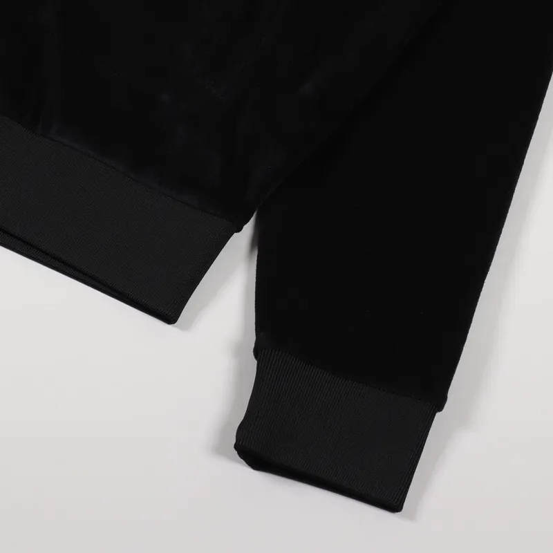 Fred Perry Velour Bomber Jacket Black-3