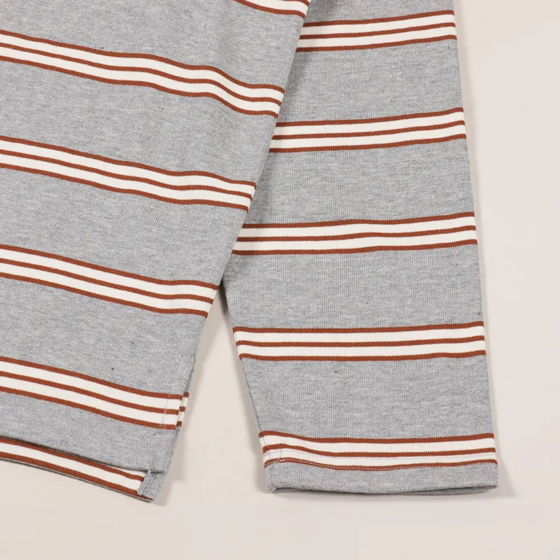 Uniform Bridge Vintage Stripe Long Sleeve T Shirt Grey-3