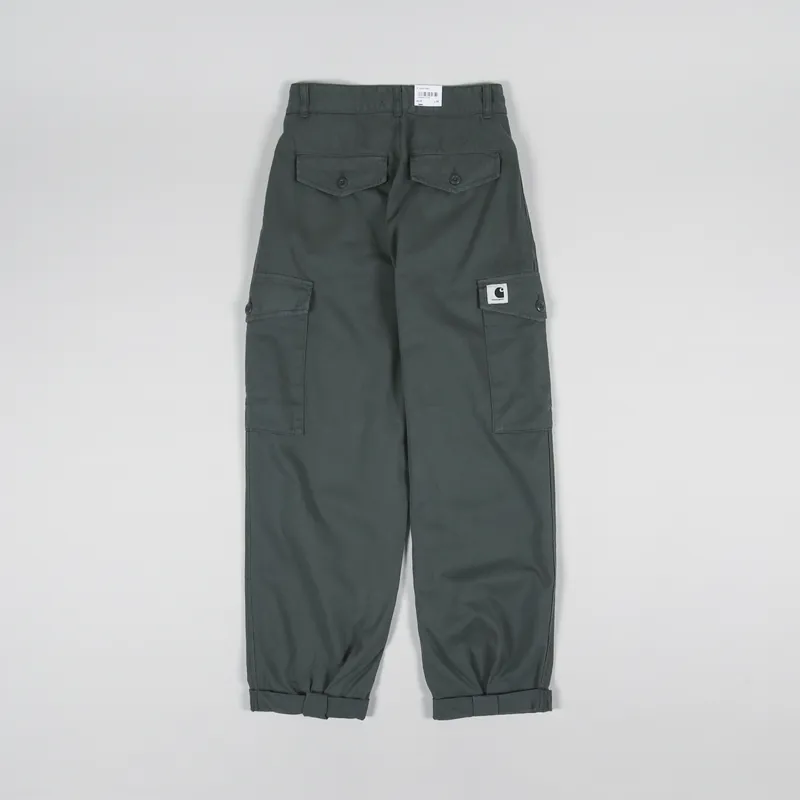 Carhartt WIP Womens Collins Pants Hemlock Green Garment Dyed