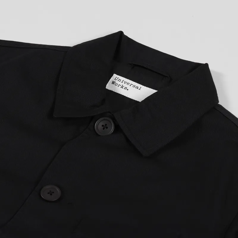 Universal Works Warmus Jacket Black Twill-8