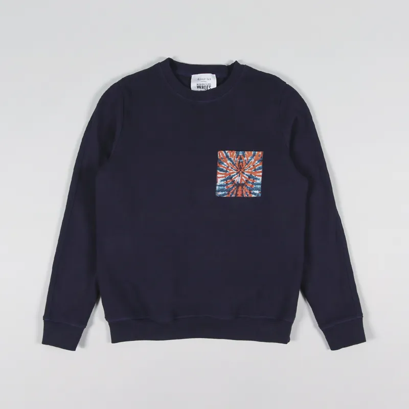 Working Class Heroes x Armor Lux Tie Dye Pocket Sweat Navy