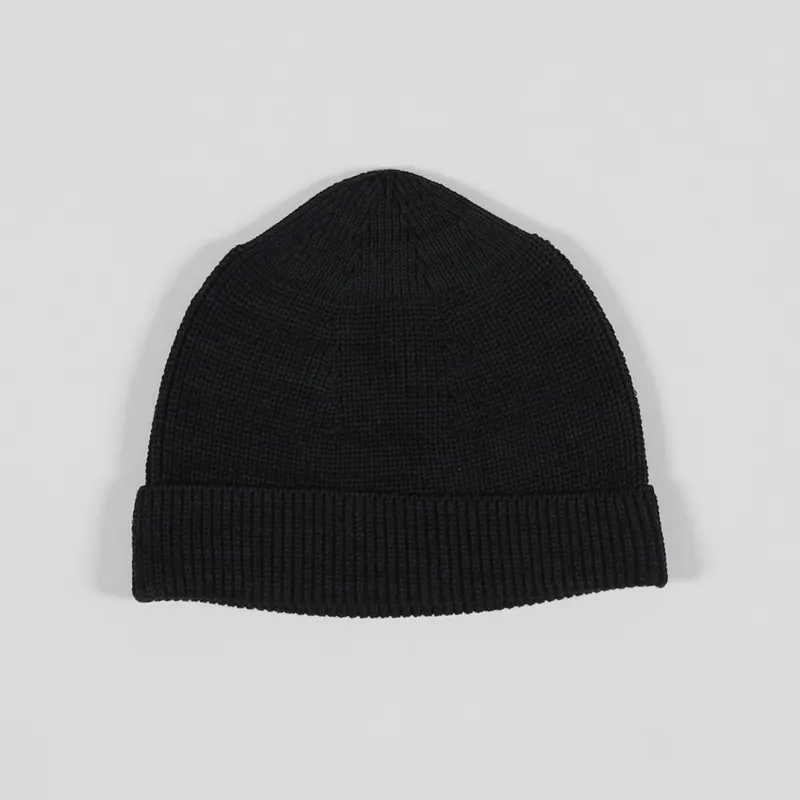 帽子 LIDAIRPEAKS PEAK STITCH BEANIE BLACK Snow Peak Mens Ribbed WG Stretch Knit Cap Black Beanie