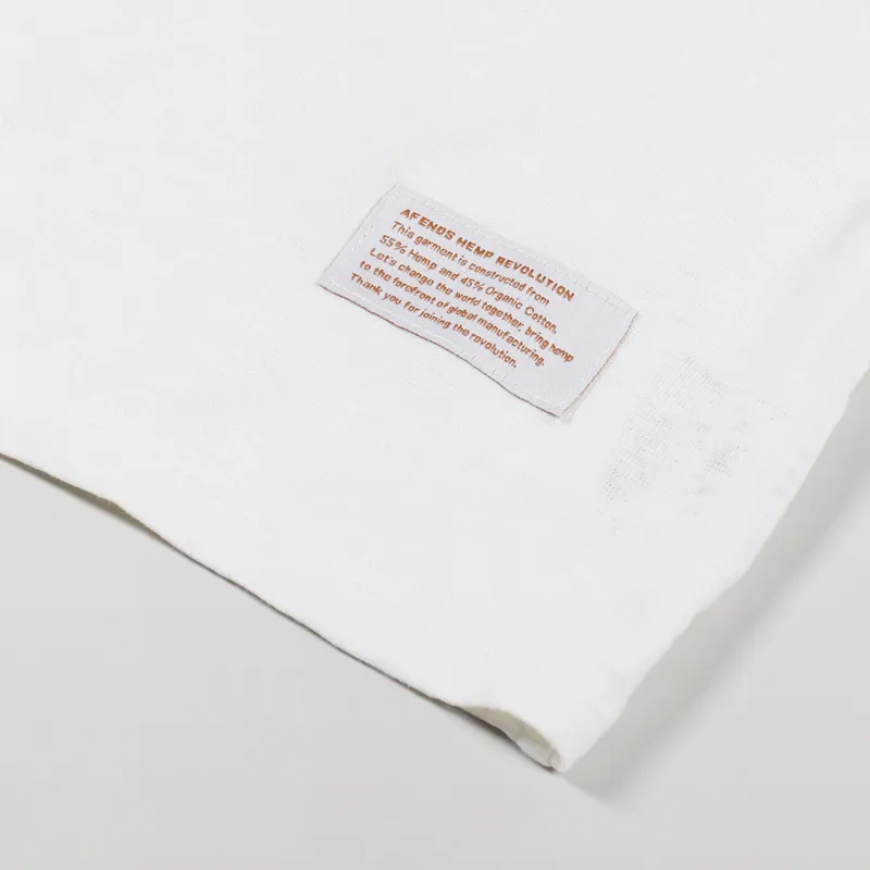 Afends Classic Hemp T Shirt White-2